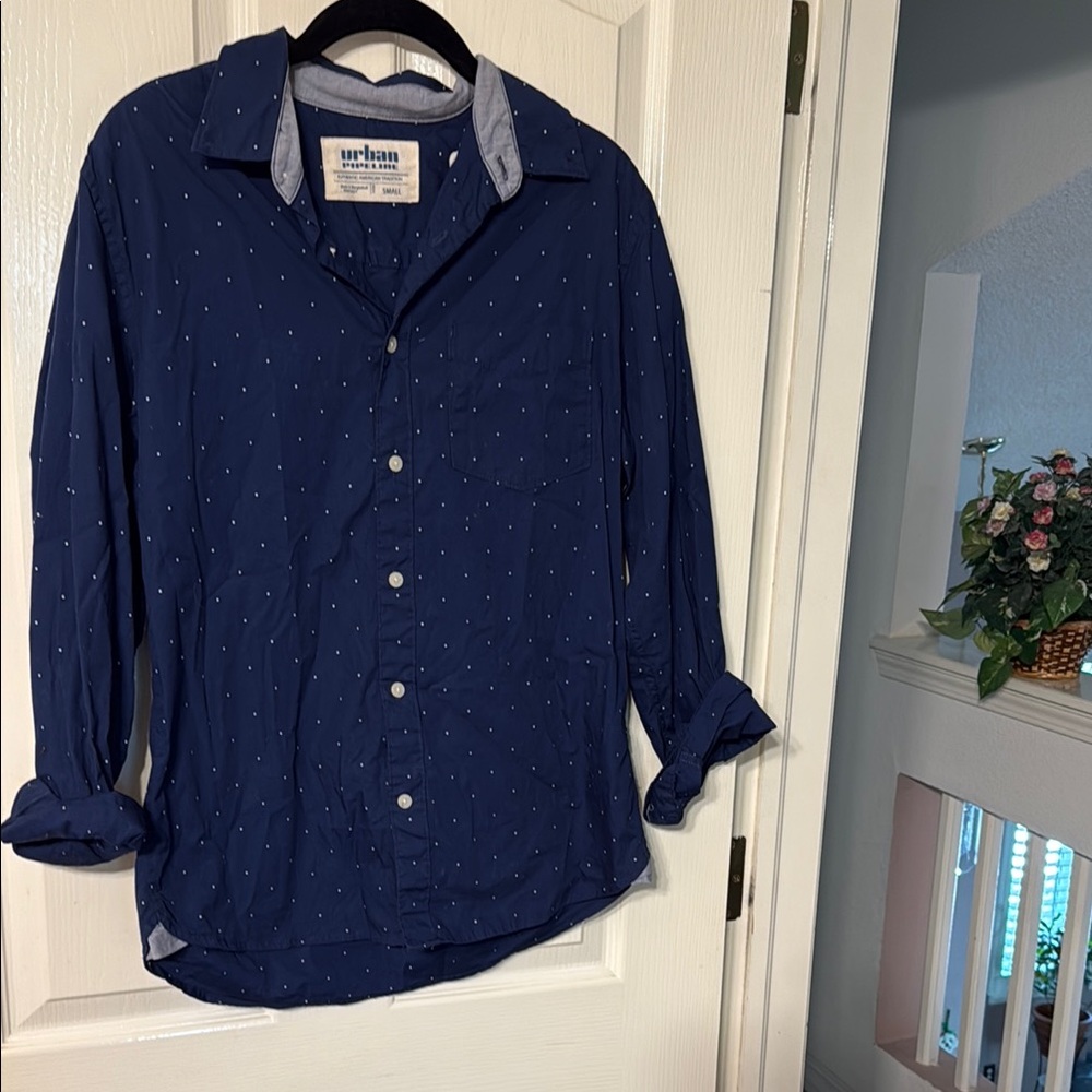 Urban Pipeline Navy Button-Up Shirt